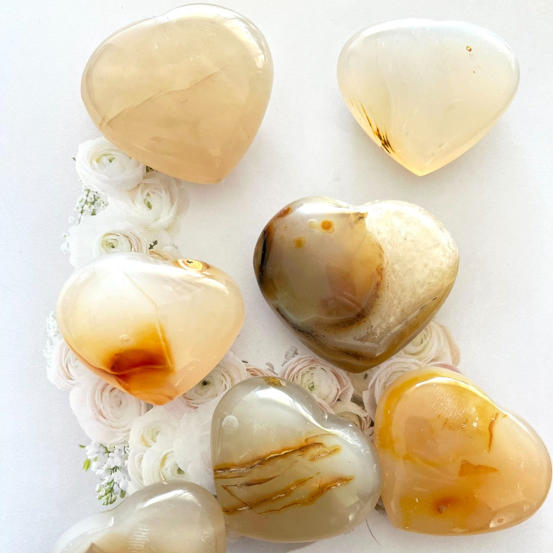 Agate heart crystal