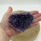 Amethyst cluster heart