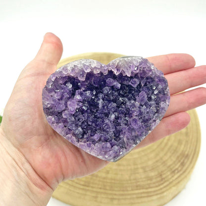 Amethyst cluster druzy heart