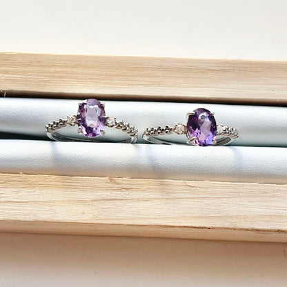 Amethyst ring crystal jewellery