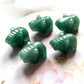 Green aventurine elephant carving