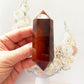 Dark carnelian crystal point