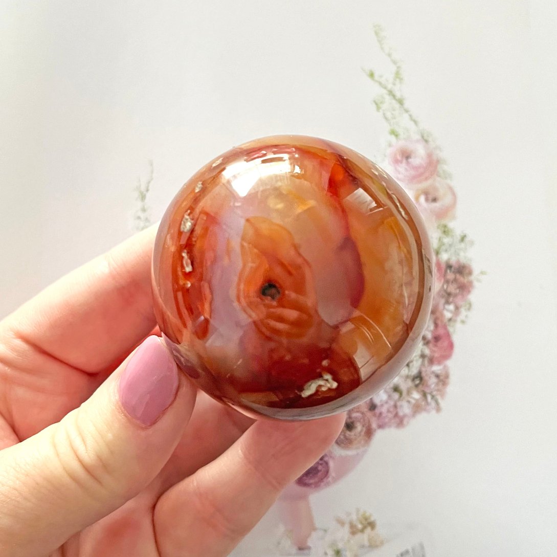 high grade carnelian sphere