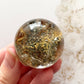 Garden Quartz with golden rutile