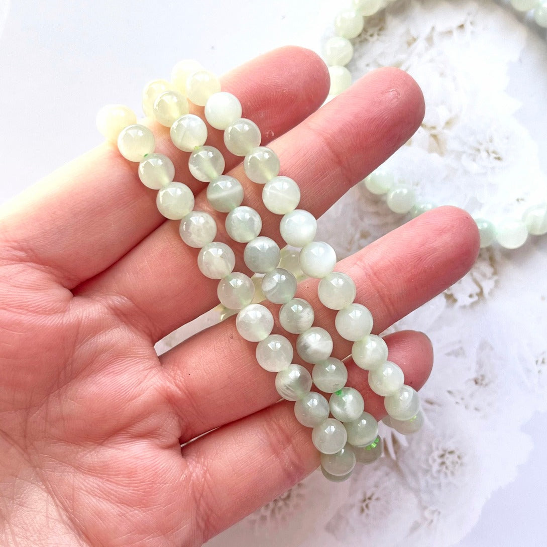 Green moonstone bracelet crystal jewellery