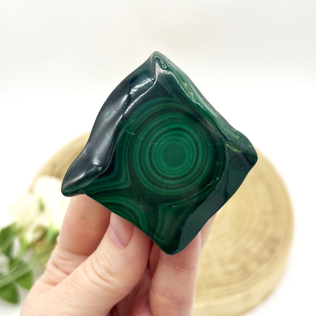 Malachite slab