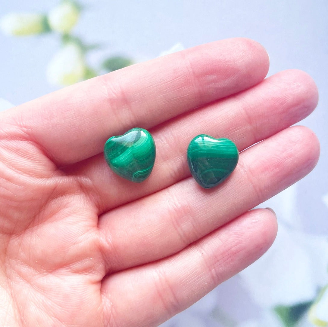 Malachite heart pendant