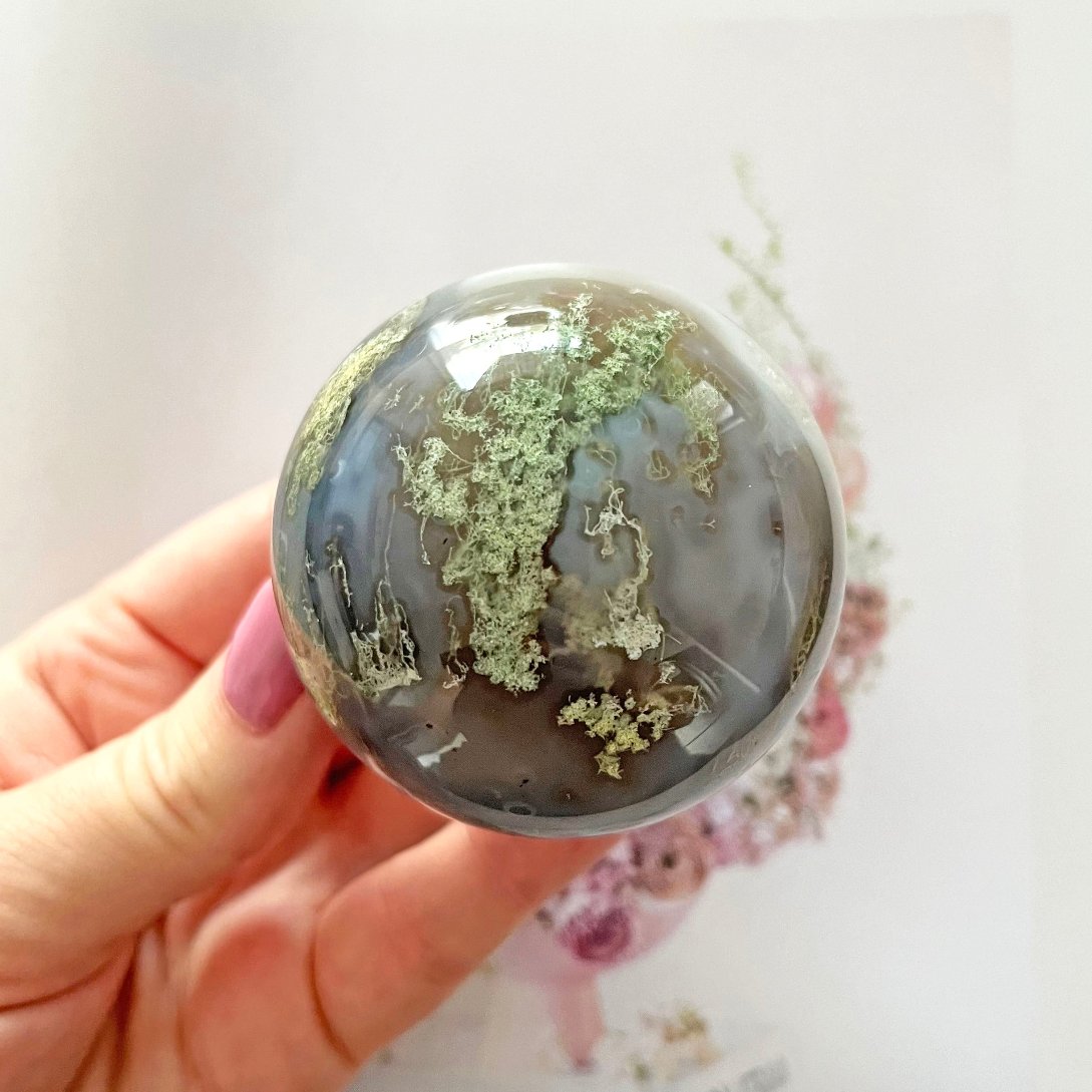 Moss Agate sphere