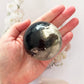 Volcanic agate crystal sphere