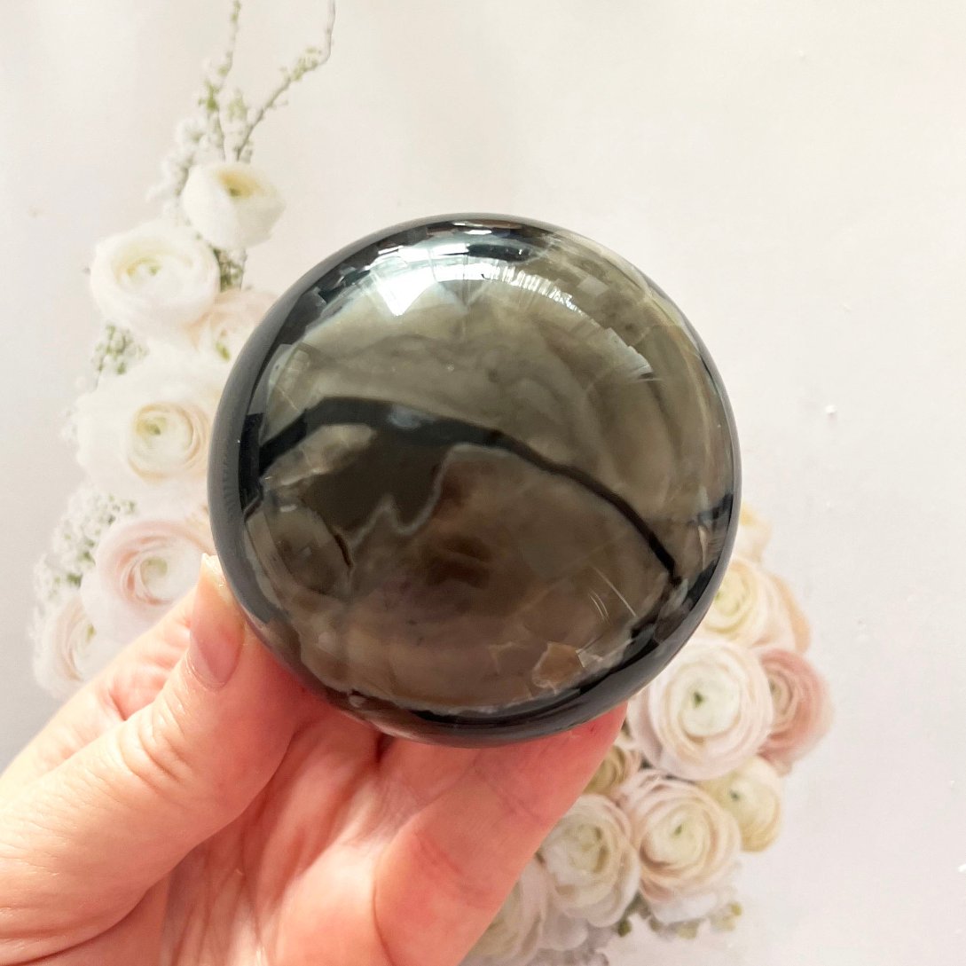 Volcanic agate sphere