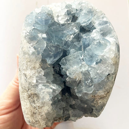 freeform celestite cluster