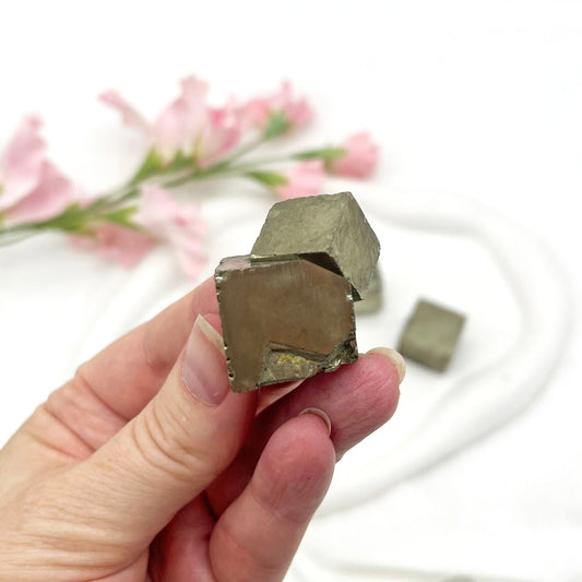 natural pyrite cube