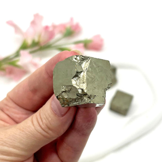 natural pyrite cube