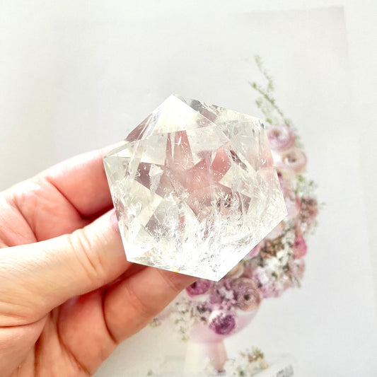 clear quartz with inclusion