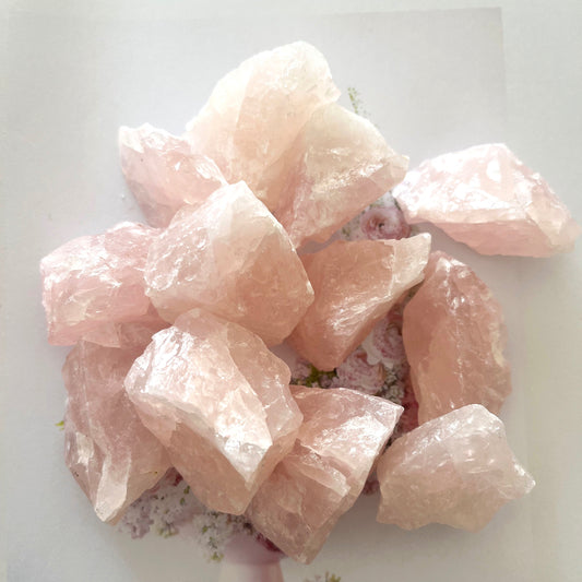 Natural raw stone rose quartz