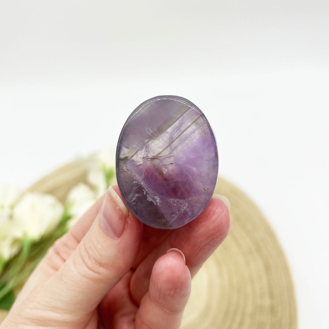 Purple amethyst worry stone Australia. Someday Dream Co