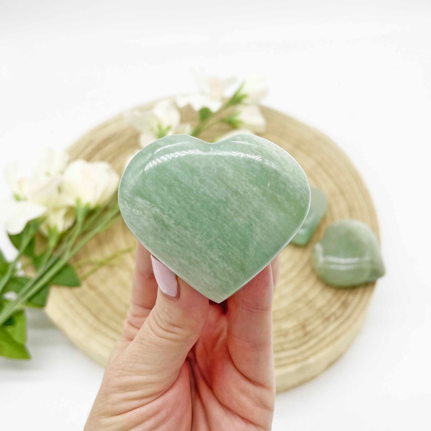 Aventurine polished heart shaped crystal