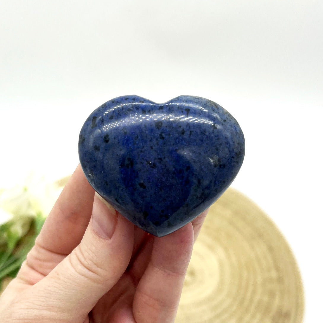 Dumortierite heart crystal