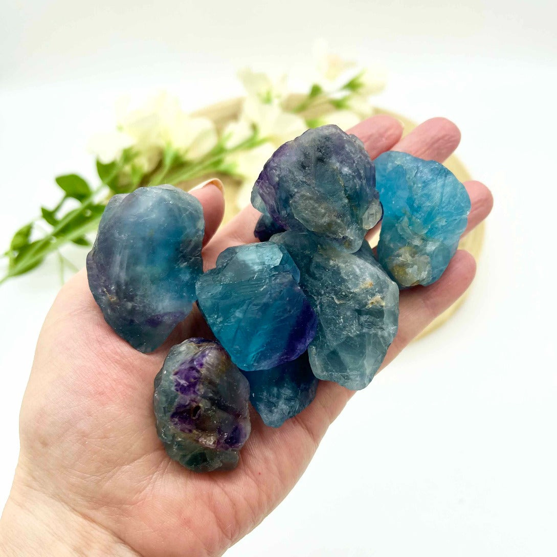 Flourite raw crystal rough stone. Someday Dream Co