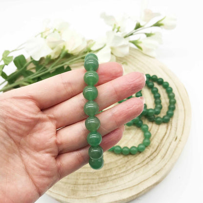 Green aventurine bracelet. Crystal jewellery from Someday Dream Co