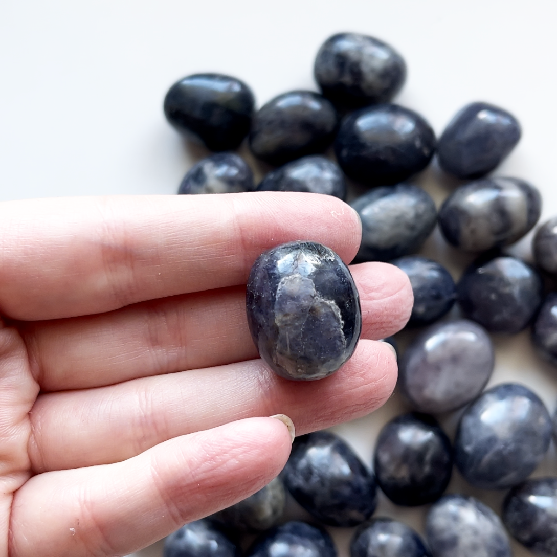 Iolite tumbled stones Australia