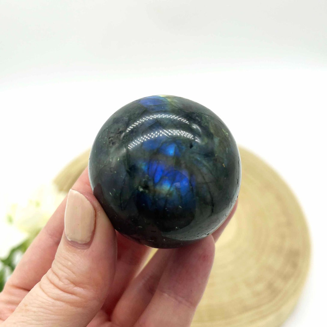 Polished sphere labradorite sphere. Someday Dream Co