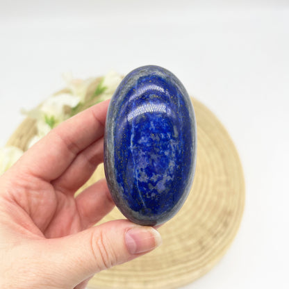 Lapis Lazuli Shiva lingam polished stone Australia with sodalite and pyrite