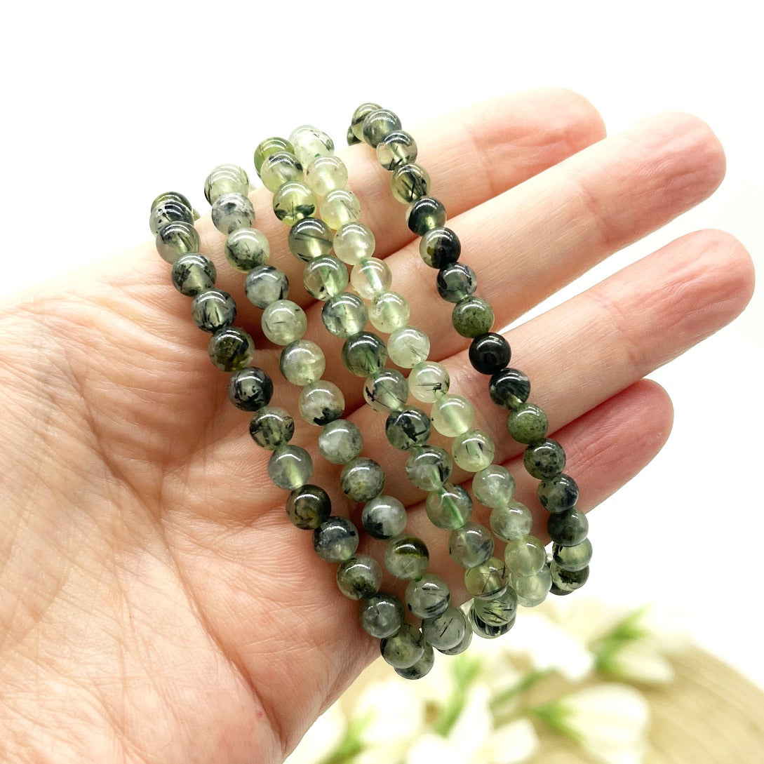 High quality prehnite crystal bracelet. Crystal jewellery from Someday Dream Co