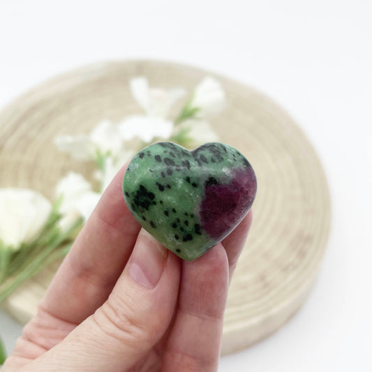 Ruby Zoisite gemstone crystal