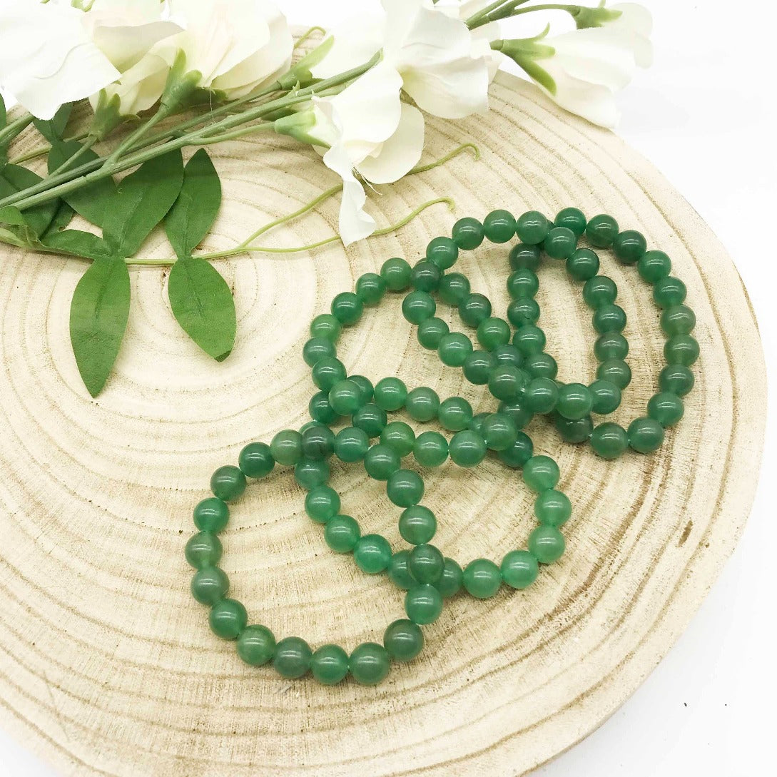 Green aventurine bracelet. Crystal jewellery from Someday Dream Co